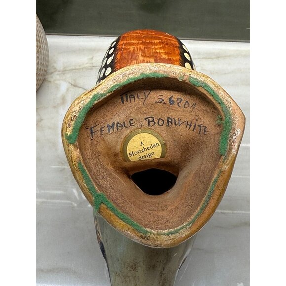 Vintage Mottahedeh Design Hand Painted Quail Pottery Made In Italy Numbered - Picture 7 of 9